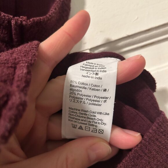 Madewell Burgundy Split-Crewneck Cardigan Tank - Picture 6 of 7